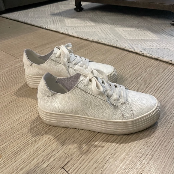 Crown Vintage Platform White Sneakers - Picture 6 of 6